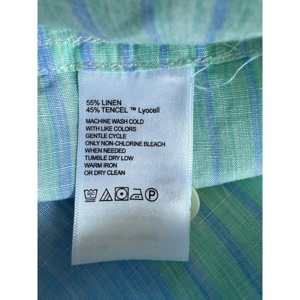 NWT Tommy Bahama Sand Linen Easy Sunrise Linen Short Sleeve Camp Shirt Large a - Picture 8 of 8